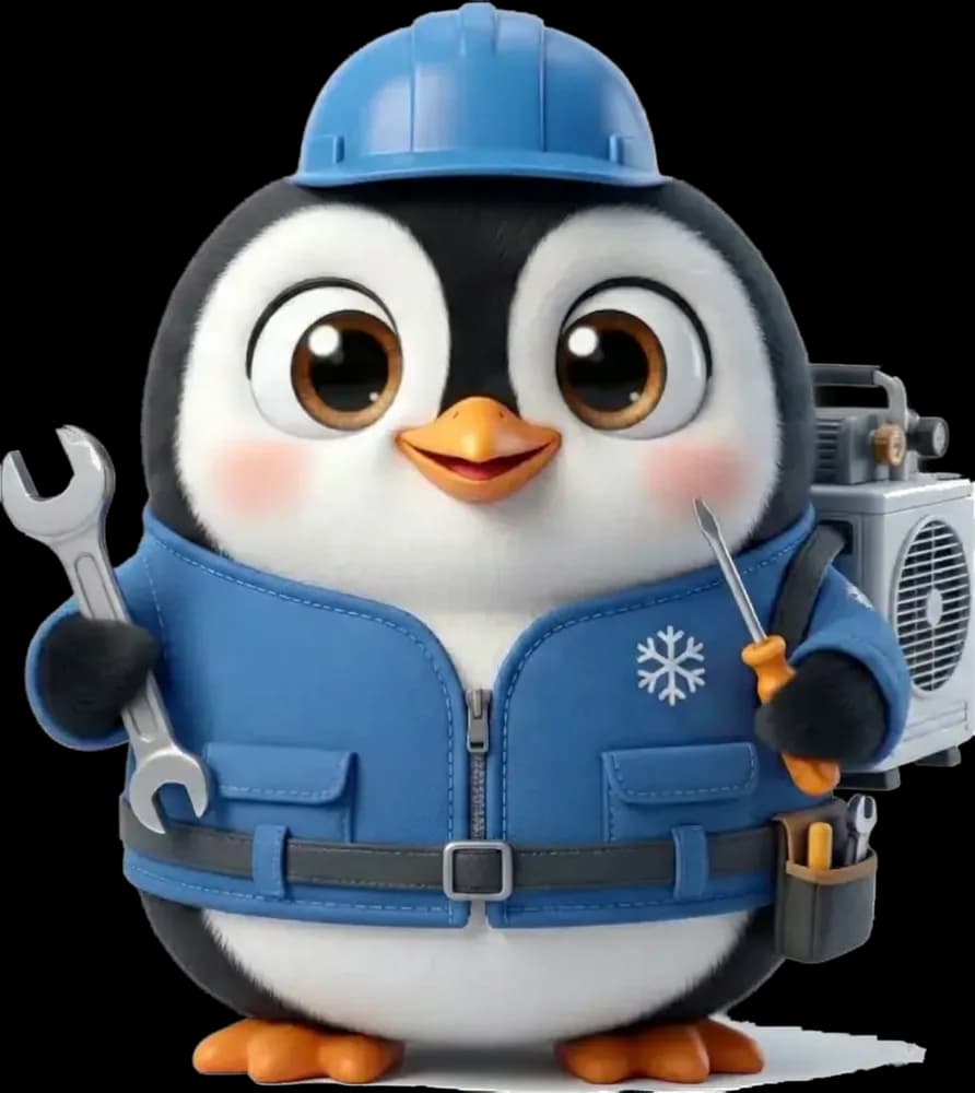 Pingo en tenue de technicien climatisation